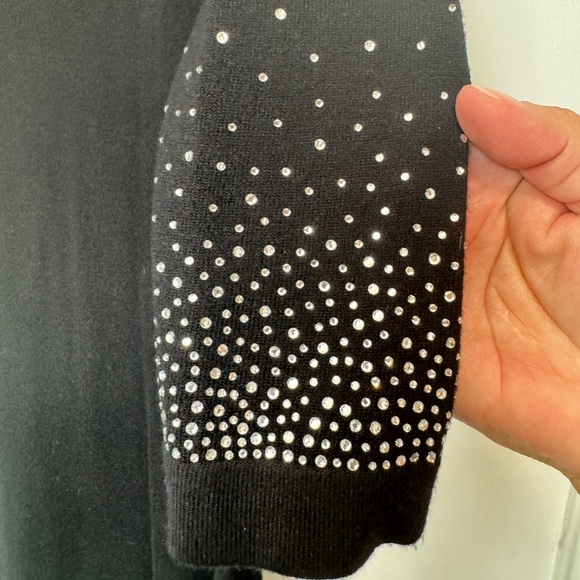 Guess 3/4 Sleeve Sydney Sparkle Dress Black - Picture 10 of 12